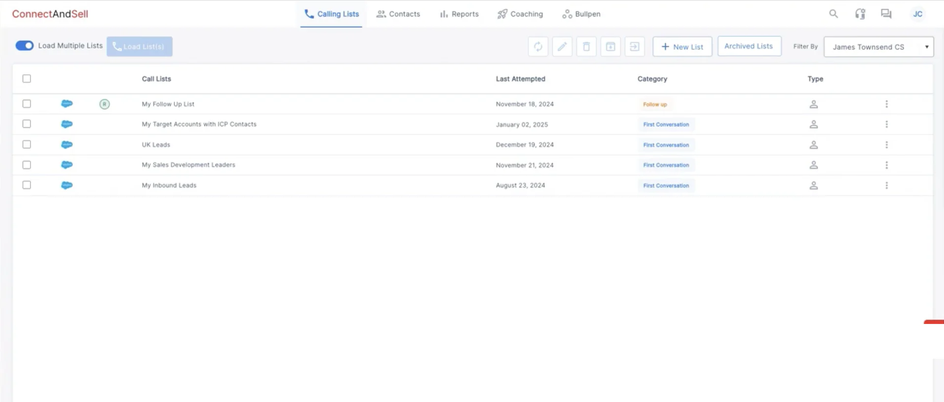 ConnectAndSell product interface