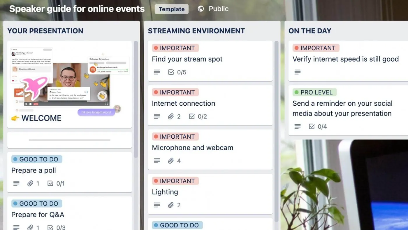 Trello speaker guide template