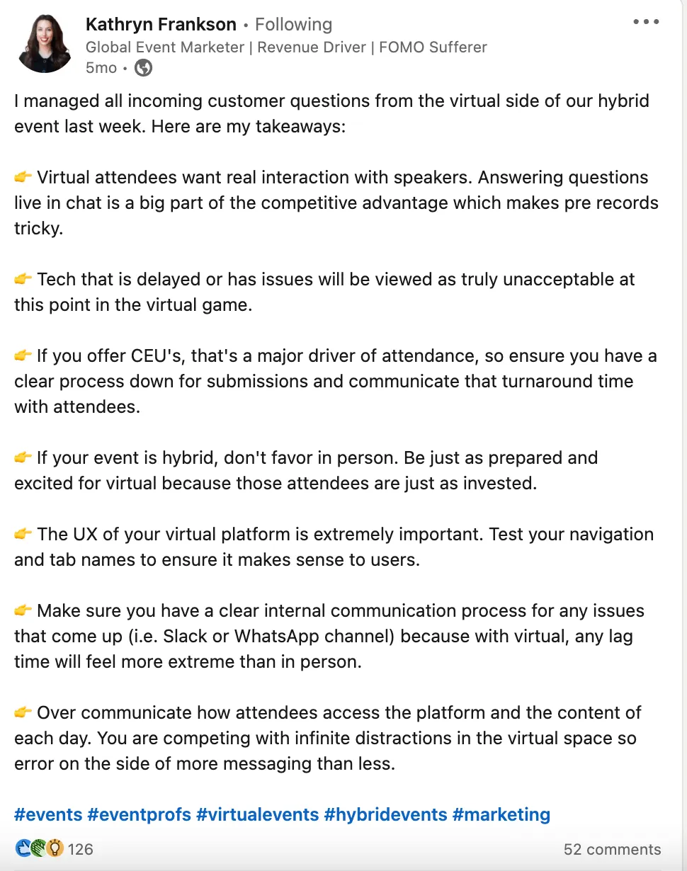 Kathryn Frankson, Director of Event Marketing, Informa