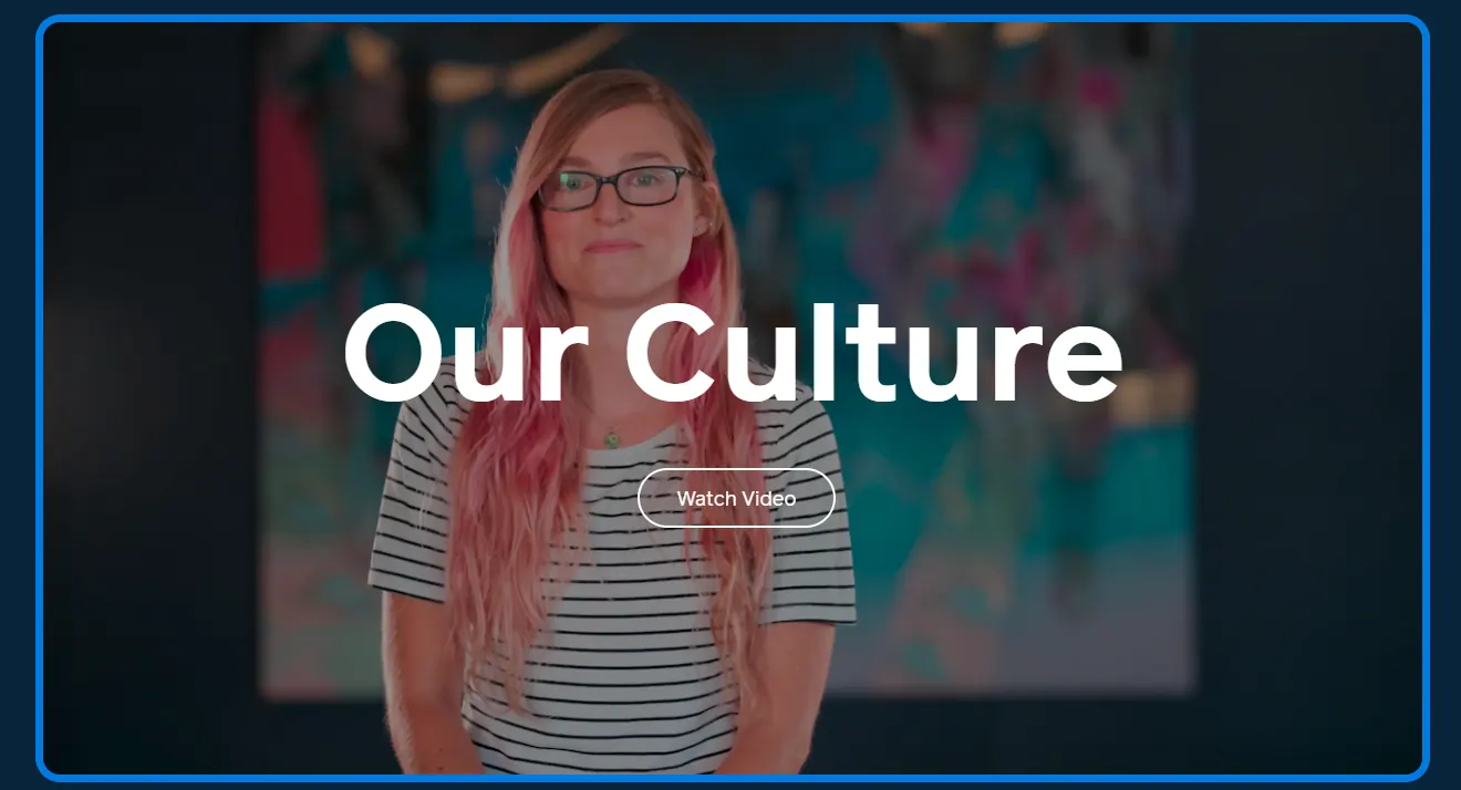 A photo of a Banzai team member inside a culture video