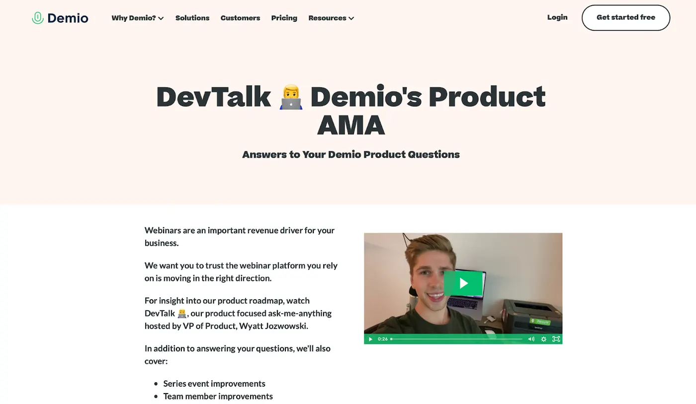 Demio's Product AMA